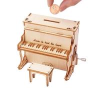 3D Wooden Puzzle Kit - Music Box Piano Modell Mechanical Craft, Creative Gear Building Model Set | Educational Construction Kitt for Birthday Gift Hobby Enthusiasts Kids Adults