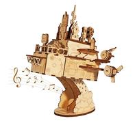 3D Wooden Puzzle Mobile Castle Model Kit for Adults - Creative Craft Hobby for Men