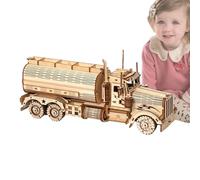 3d Wooden Puzzle Model Kits for Adults | 3D Tanker Building Figurine Set | Craft Hobby Assembly Educational Learning Toys for Daycare Centers Traveling Kindergarten