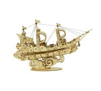 3D Wooden Puzzle Sailling Ship Robotime Brown One Size