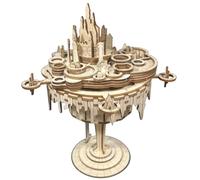 3D Wooden Puzzle Sky Castle Music Box DIY Mechanical Construction Kit for Teens Adults for Ghibli FansHobbyists