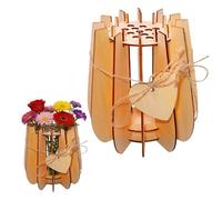3D Wooden Puzzle Vase, DIY Wooden Vase Kit for Flowers Bouquet - Compatible with Daffodils, Sunflowers, Roses, Tulips, Cherry Blossom & Lotus, Home Decor Craft, Eco Friendly