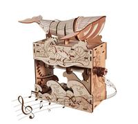 3D Wooden Puzzle Whale Music Box Handmade Model Kit Fun DIY Project Great Gift Room Decoration