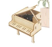 3D Wooden Puzzle with Music Box | Mechanical DIY Construction Tool, Mechanical Piano Puzzle | For Children of 7-14 Years and Boys Family Women and Men Friends School and Class Comple