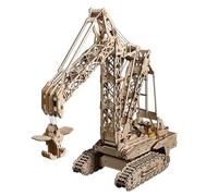 3D Wooden Puzzles, 3D Wooden RC Crane Model Kit, Multi-Function Remote, 800 Pcs, DIY Assembly