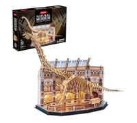 3d Wooden Puzzles Brachiosaurus LED Museum | 3d Puzzle For Kids | 3d Wooden Puzzles For Adults And For Kids Dinosaur Skeleton With LED | Wood Model Kits Decorative Diy Kit With 216 Pieces | Size XL