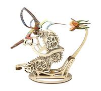 3D Wooden Puzzles, DIY Assembly Colored Mechanical Hummingbirds Model Kit for Adults to Build, Display Collection Gift, 200+PCS
