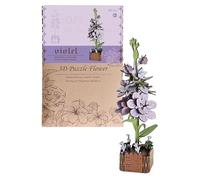 3D Wooden Puzzles | Flower Building Set | 3D Jigsaw Puzzles,for Home Decor Crafting Relaxation Shelf Display Family Project