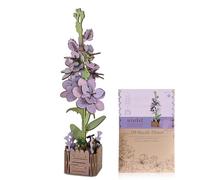 3D Wooden Puzzles Flowers Bouquet for Adults, DIY Craft Kit Eternal Bloom Model Kits, Romantic Gift for Women Her Mom (Violet)