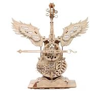 3D Wooden Puzzles for Adults, 3D Wooden Mechanical Cello Music Box Mechanical Transmission Model Kit, Creative Gift & Desktop Decor (169PCS)