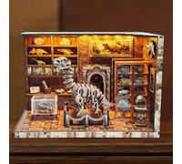 3D Wooden Puzzles for Adults, DIY Miniature Dinosaur 3D Puzzle Kit - Prehistoric World Diorama, Built-in LED Model Kit Hobby Gifts, for Teenager and Men