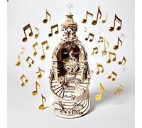 3D Wooden Puzzles for Adults Wood Model Kit DIY Music Box Craft Kits Mechanical Engineering Building Toys to Build Cool Birthday Gift for Age 14+ Years Old