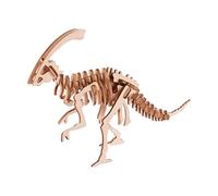 3D Wooden Simulation Animal Building System - Dinosaur Puzzle, Educational STEM Brain Teaser Activity Accessory, Creative Construction Challenge Toy for Adults Kids Safe Easy Punch Out Assembly Use