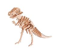 3D Wooden Simulation Animal Building System - Dinosaur Puzzle, Educational STEM Brain Teaser Activity Accessory, Creative Construction Challenge Toy for Adults Kids Safe Easy Punch Out Assembly Use