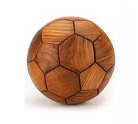 3D Wooden Soccer Puzzle, Handmade DIY Football Puzzle Gift for Kids, World Cup Souvenirs, Luxury Home Decoration Ball Ornaments, Decor for Bedroom, Living Room, Office (Black walnut+teak)