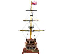 3D Wooden Victory Cross Section Ship Puzzle Kit- Eco-Friendly and Creative DIY Maritime Puzzle, Historical Naval Display and Decoration for Home Office, Gift for Adult, Teens, Collectors