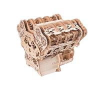 3D Wooden W12 Engine Puzzle Model Kit, 1400+PCS Motorised Visible Simulation Engine, DIY Mechanical Engineering STEM Educational Display Model for Adults & Hobbyists, Ideal for Dad