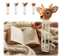 3D Woodlands Animal Felt Bookmarks,Whimsical Forest Friends Bookmark Collection,Unique Tree & Mushroom Metal Design Animal Bookmark Reading Companion (CC)