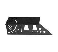3D Woodworking Square Ruler with 90 Degree Layout, Degree Scale, Parallel Line and Drill Positioning Tool for Woodwork