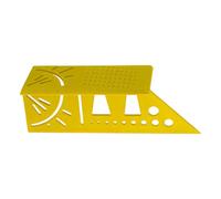 3D Woodworking Square Ruler with 90 Degree Layout, Degree Scale, Parallel Line and Drill Positioning Tool for Woodwork