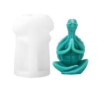 3D Yoga Turtle - Silicone Candle, Ocean Animal Design, Flexible Resin Shape, Durable Craft Pattern | Aromatherapy Figurine Projects for Scu