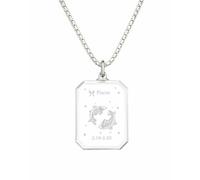 3D Zodiac Crystal Necklace,K9 Glass Inner Engraved Horoscope Pendant,60cm Stainless Steel Chain Astrology Jewelry in Gift Box, Crystal, Crystal