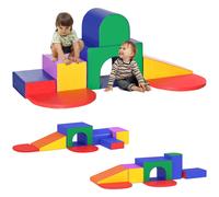 HOMCOM 7 Pieces Kids Foam Soft Play Set Toddler Indoor Climbers Play Structures