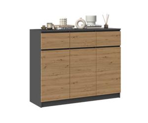 3D3S Sideboard Anthracite Artisan Oak