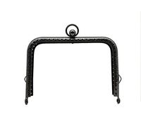 3dancraftit Iron Rectangle Sew on Kiss Clasp Lock Coin Purse Pouch Bag Clutch Frame for Purse Bag Making 4 1/4" x 3 1/8" / 11cm x 8cm Gunmetal A38