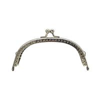3dancraftit Iron Sew on Kiss Clasp Lock Coin Purse Pouch Bag Clutch Frame for Purse Bag Making 5" x 2" / 12.5cm x 5cm Nickel A45