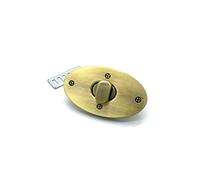 3dancraftit Oval Twist Turn Lock Clasp Purse Closure Lock Zinc alloying for Purse Bag Wallet Clutch Making 2.63" X 1.53" (67mm x 39mm) Anti Bronze E66