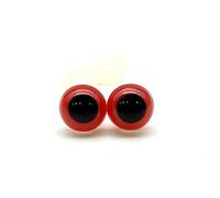 3dancraftit Plastic Safety Eyes with washers for Amigurumi puppet animal Crochet Stuffed eyes Crafts 1/2" / 12mm 16 pcs Red EA77