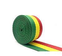 3dancraftit Polyester-Cotton Blend Stripe Webbing Ribbon Jacquard Webbing Sold by The Yard Heavy Weight Strap Replacement 1.5 inches ZE90-1Y