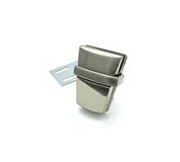 3dancraftit Press Tongue Thumb Latch Lock Clutch Purse Handbag Bag Lock Zinc alloying for Purse Bag Wallet Clutch Making 1" X 1.57" (25mm x 40mm) Polished Nickel N36