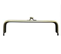 3dancraftit Rectangle Iron Glue on Kiss Clasp Lock Coin Purse Pouch Bag Clutch Frame for Purse Bag Making 7" x 2" / 18cm x 5cm Anti Bronze B22