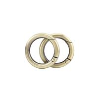 3dancraftit Zinc alloying Spring Gate O Ring Round Snap Clip Trigger, Make for Key Handbag Purse Shoulder Strap Anti Bronze, 1 inch / 25mm