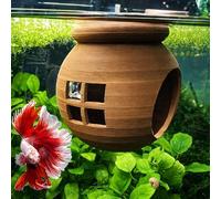 3DAquaticSolutions Floating Cozy Betta House, Natural Floating Betta Hide Out, Aquarium Hammock, Relaxing & Stress Relief, Suction Cup Included, 2.9" W x 2.6" H