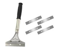 3DBUYER 4 inch Heavy Duty Wall Non Slip Soft Grip Scraper Tool for Wallpaper and Floor Tile Steel Removal Tool Scraper
