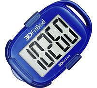 3DFitBud Simple Step Counter Walking 3D Pedometer By 3DActive with Clip Lanyard Accurate Step Tracker Large Display Easy to Use for Kids Men Women Adult Seniors Daily Step Tracking A420S - Royal Blue