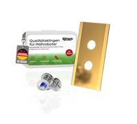 3DHerb 36 x Premium Titanium Replacement Blades + Screws with Lock - Blade Compatible with Mammotion Luba, Luba 2, Yuka, Luba Mini & Yuka Mini - 0.9 mm Blade Thickness for Long Lawnmower Pleasure