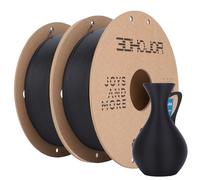 3DHojor Matte PLA Filament 1.75mm, Upgrade Matte 3D Printer PLA Filament, 1KG*2 Cardboard Spool 3D Printing Filament for 3D Printers(Matte Black 2Pack)