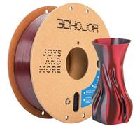 3DHoJor Silk PLA Filament 1.75mm Black Red Dual Color PLA 3D Printer Filament 3 in 1 Coextrusion 1KG Spool(2.2lbs) 3D Printing Filament Dimensional Accuracy +/- 0.03mm