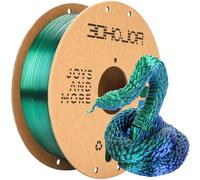 3DHoJor Silk PLA Filament 1.75mm Blue Green Dual Color PLA 3D Printer Filament 2 in 1 Coextrusion 1KG Spool(2.2lbs) 3D Printing Filament Dimensional Accuracy +/- 0.03mm Fits for Most FDM 3D Printers