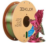 3DHoJor Silk PLA Filament Dual Color 1.75mm 1KG for 3D Printer,Red Green | 2 in 1 Coextrusion