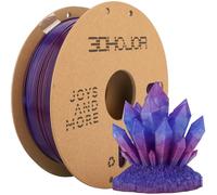 3DHOJOR Transparent Multi Rainbow Color Gradient Change PLA 1.75mm 1KG 3D Printing Filament Crystal Rainbow Clear PLA Filament with Cardboard Spool -Nebulae