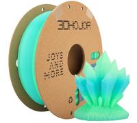 3DHOJOR Transparent Multi Rainbow Color Gradient Change PLA 1.75mm 1KG 3D Printing Filament Crystal Rainbow Clear PLA Filament with Cardboard Spool -Prairie