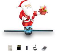 3DhologramFan,16.5in Holographic Fan Holographic Projector Supports WiFi Connection 234 HD LED Portable Design 42CM 3D Led Fan Display Contains 1500 Videos for Store, Bar, Events, Trade Shows, Parties