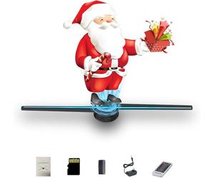 3DhologramFan,16.5in Holographic Fan Holographic Projector Supports WiFi Connection 234 HD LED Portable Design 42CM 3D Led Fan Display Contains 1500 Videos for Store, Bar, Events, Trade Shows, Parties