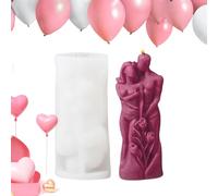 3DHugging Lovers Mold, Resin Casting Tool, Flexible Non Stick Candle and Art Mold for Valentine's Day Wedding, Craft Romantic Couple Craft Accessory for Handmade Decorations