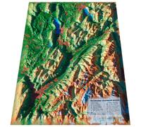 3DMAP - Bauges-Belledonne-Chartreuse - Raised-relief map